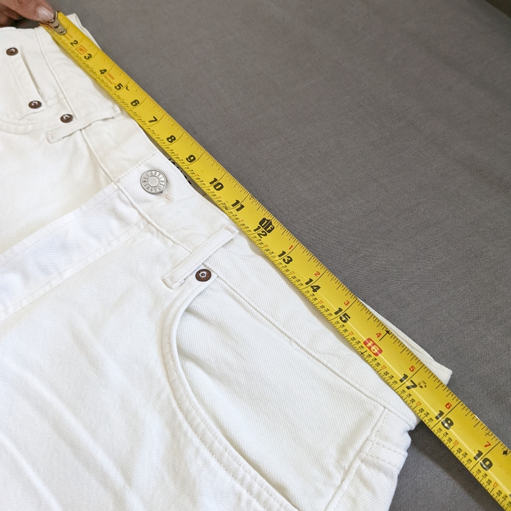 Agolde Parker Jean Shorts Tissue White - Picture 7 of 11